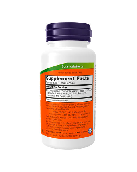 Rhodiola 500mg - 60 Cápsulas - Now Foods