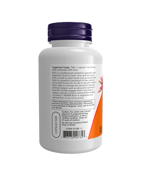 Rutin 450mg - 100 Cápsulas - Now Foods