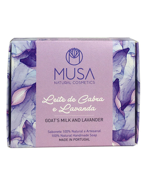 Jabón de Leche de Cabra y Lavanda - 125 grs - Musa Cosmética Natural