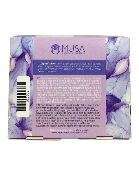 Jabón de Leche de Cabra y Lavanda - 125 grs - Musa Cosmética Natural