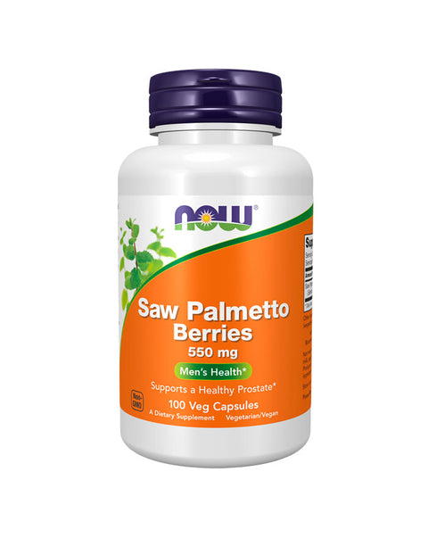 Saw Palmetto Berries 550mg - 100 Capsules - Now Foods