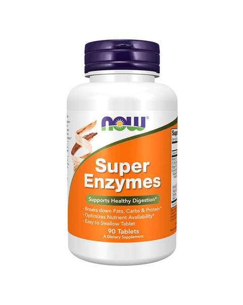 Super Enzymes - 90 Comprimidos - Now Foods