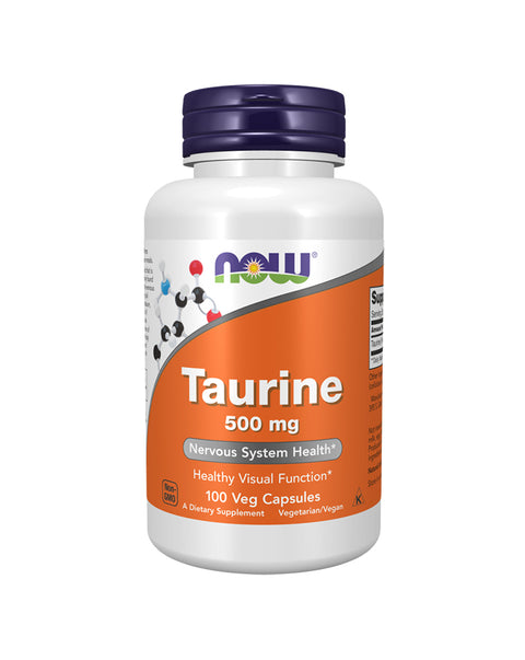 Taurine 500mg - 100 Capsules - Now Foods