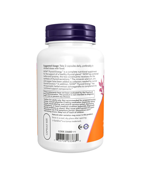 Thyroid Energy - 180 Cápsulas - Now Foods