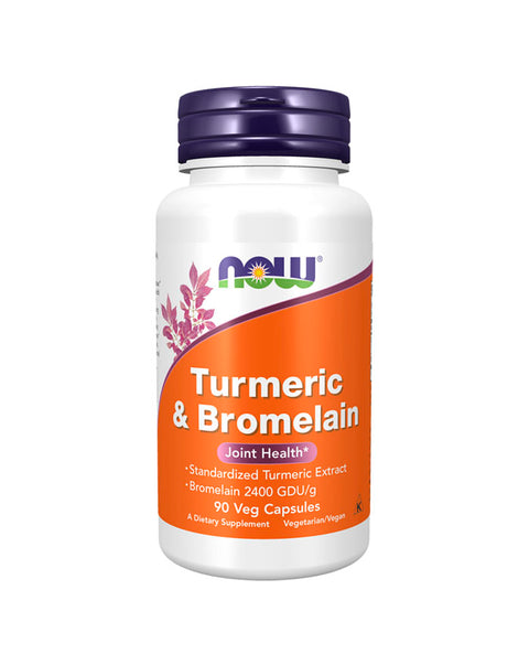 Turmeric & Bromelain - 90 Cápsulas - Now Foods