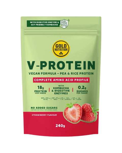 V-Protein Strawberry - 240 grs – Gold Nutrition