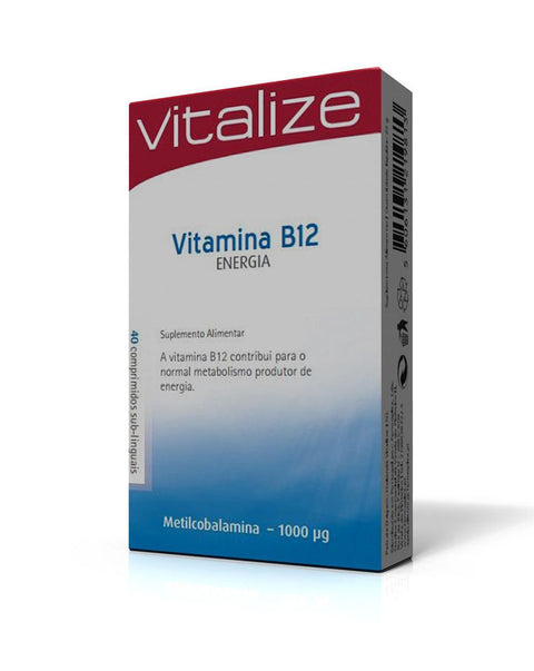 Vitamina B12 Metilcobalamina 1000mcg - 40 Comprimidos Sublinguais - Vitalize