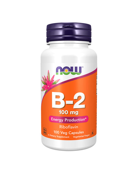 Vitamina B2 100mg - 100 Cápsulas - Now Foods