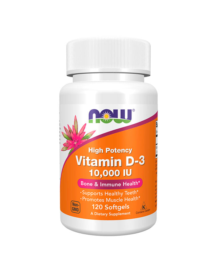 Vitamin D3 10000iu - 120 Capsules - Now Foods