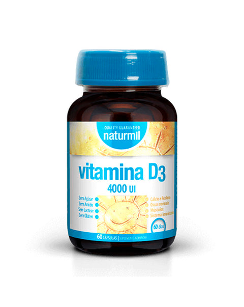 Vitamina D3 4000ui - 60 Cápsulas - Naturmil