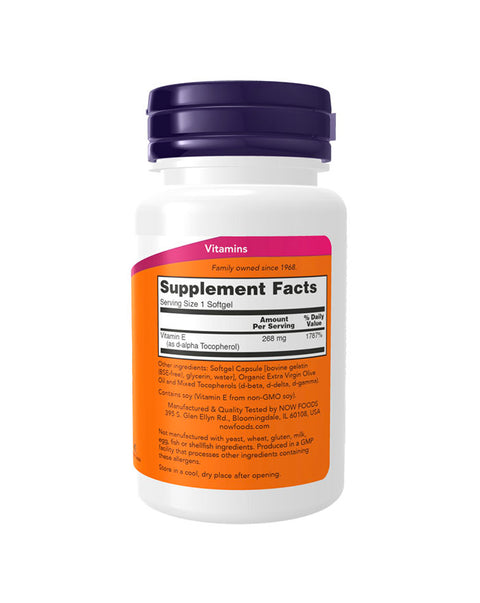 Vitamin E 400iu - 50 Capsules - Now Foods