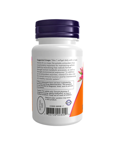 Vitamin E 400iu - 50 Capsules - Now Foods