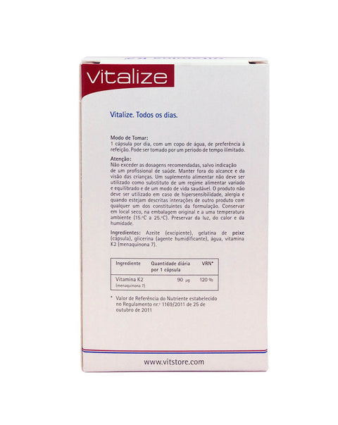 Vitamin K2 90µg - 60 Capsules - Vitalize