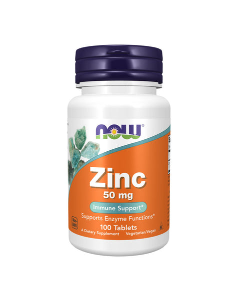 Gluconato de Zinc 50 mg - 100 Tabletas - Now Foods