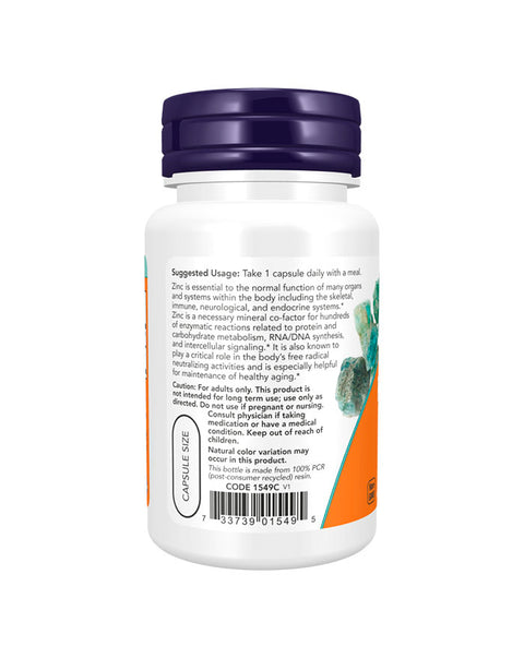 Zinc Picolinate 50mg - 60 Cápsulas - Now Foods