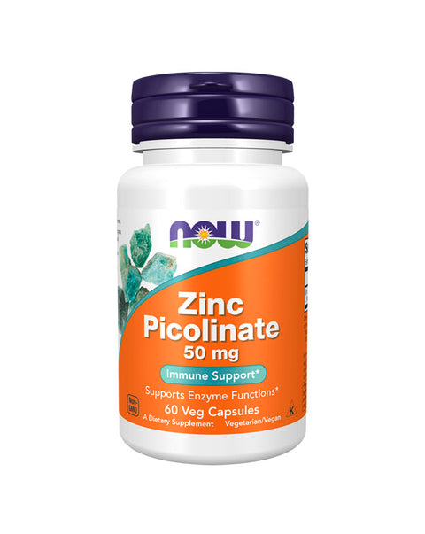 Zinc Picolinate 50mg - 60 Cápsulas - Now Foods